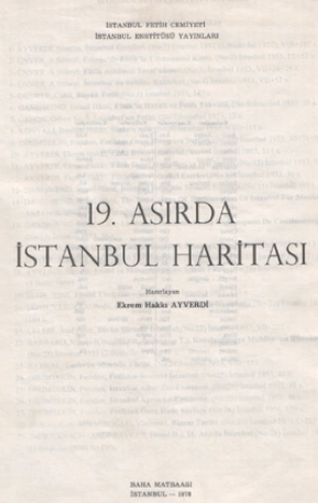 XIX. Asırda İstanbul Haritası